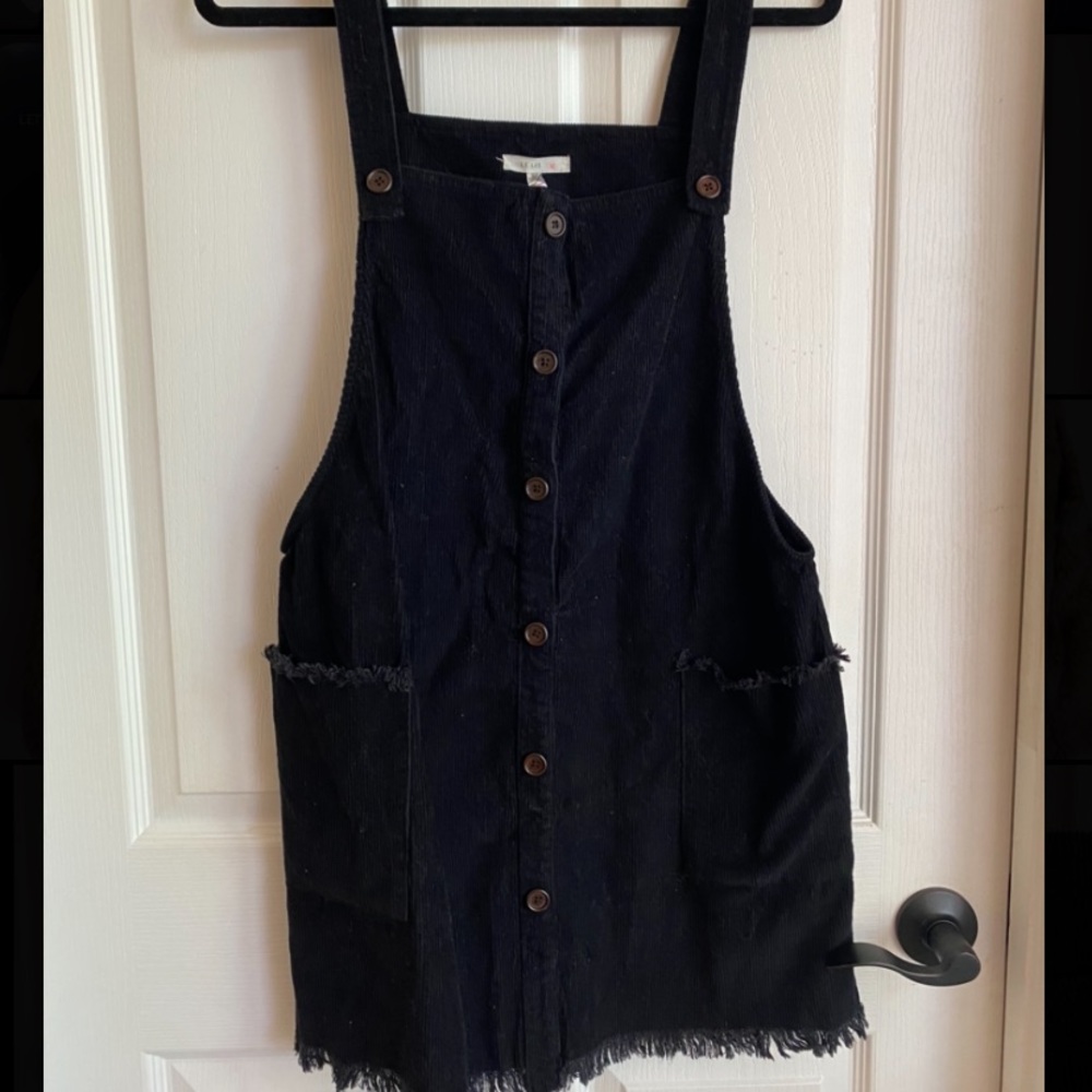Black corduroy dress